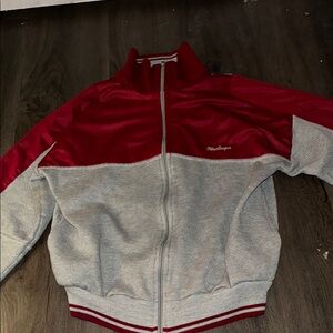 Red and Gray Track Jacket